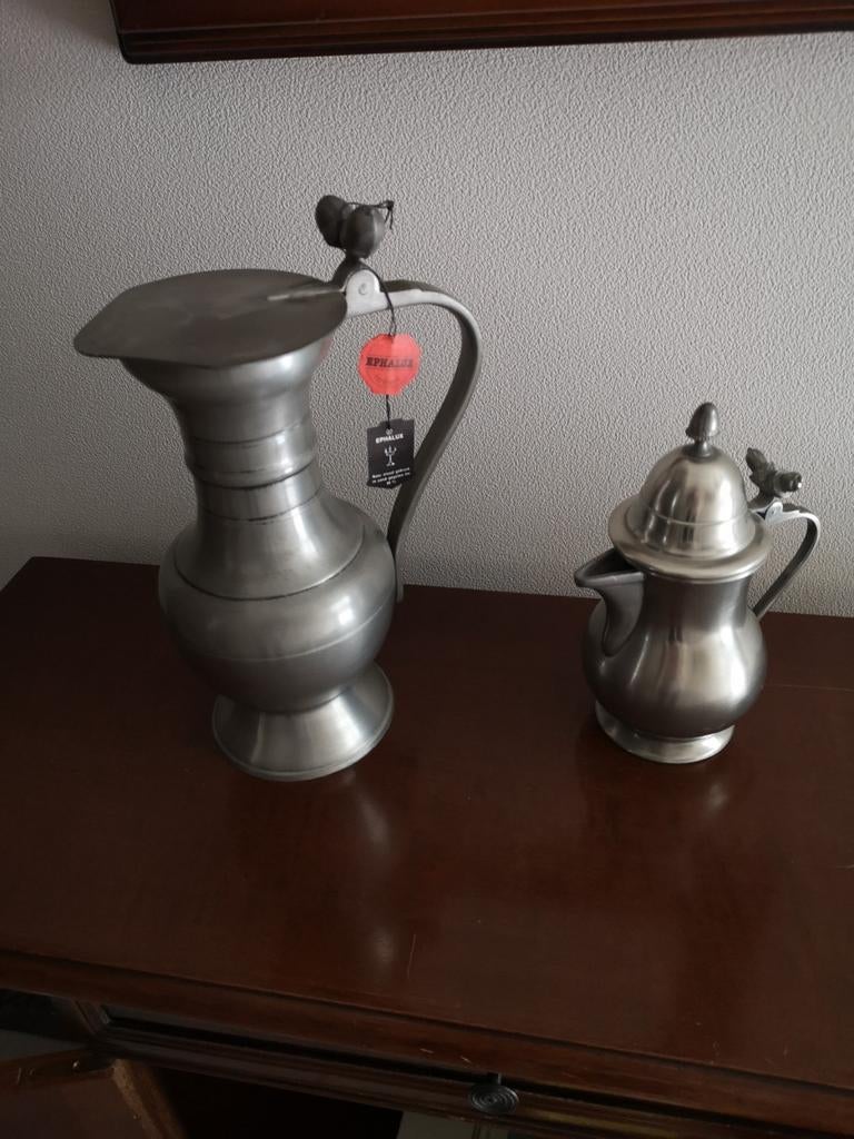 2 tinnen kannen 15 euro voor de 2 stuks, Antiek en Kunst, Ophalen