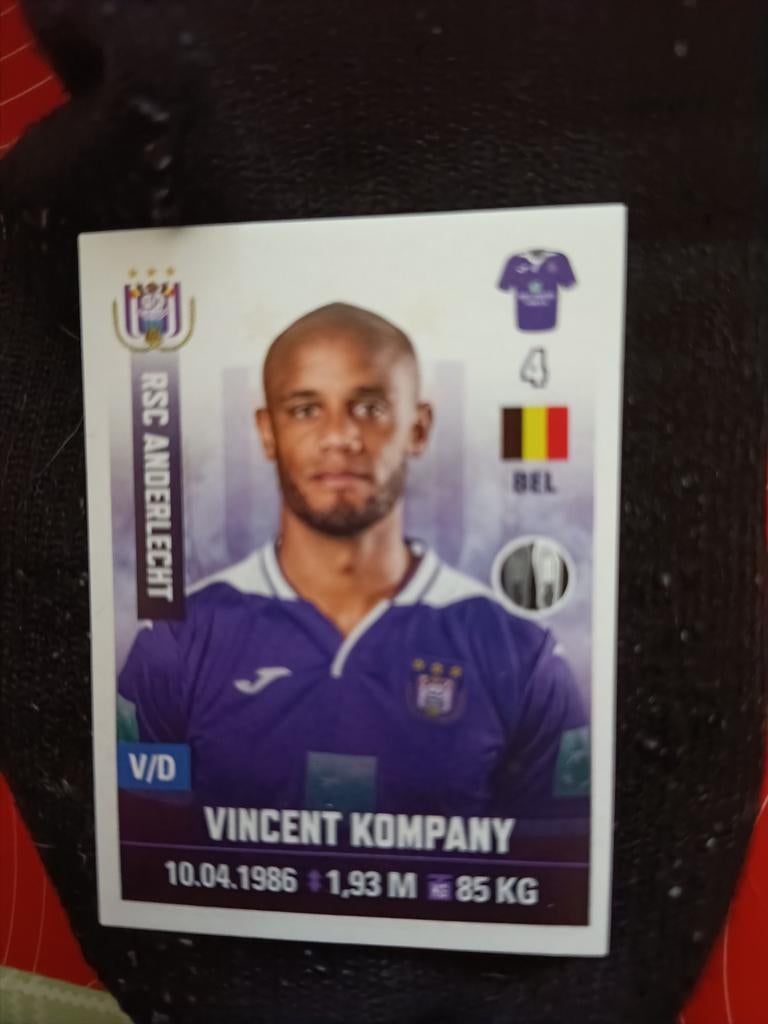 Sticker Vincent Kompany Anderlecht 2019/20 Pro LEAGUE, Enlèvement ou Envoi, Autocollant