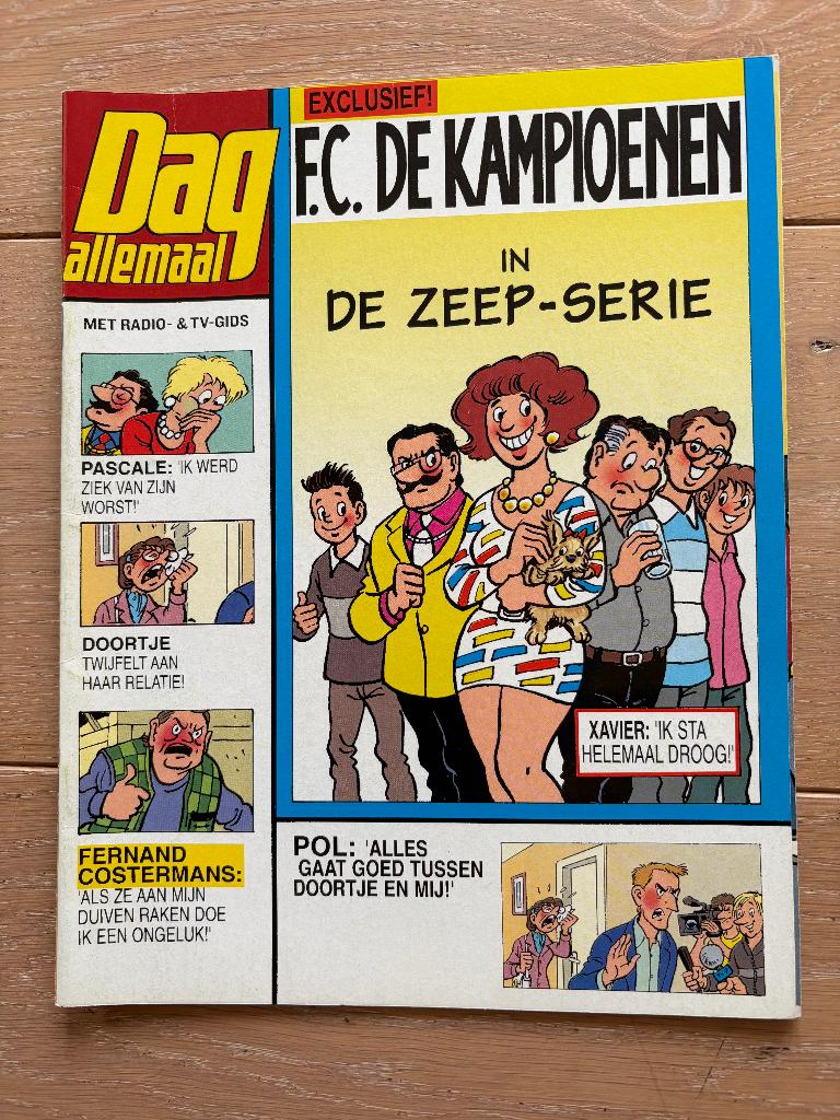 Strip FC De Kampioenen in De Zeep-serie, Boeken, Eén stripboek, Ophalen of Verzenden, Zo goed als nieuw, Hec Leemans (FC De Kampioenen)
