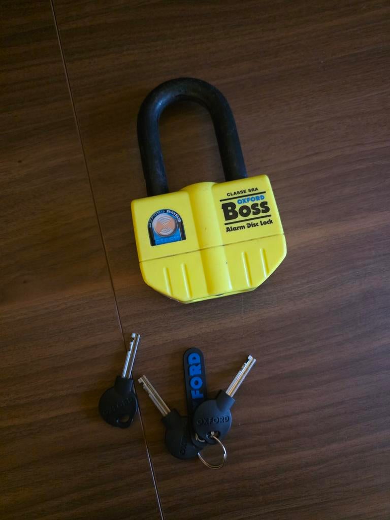 Oxford BOSS alarmslot + 12mm ketting 2m, Ophalen, Gebruikt