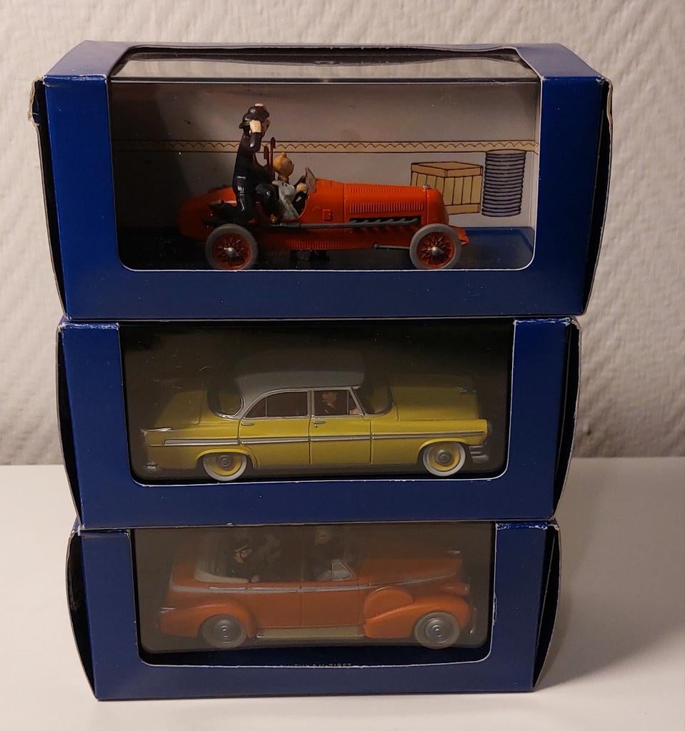 3 X voitures TINTIN Atlas 1/43 n 002 A n 015 A et n 047 A, Enlèvement, Comme neuf, Voiture, Autres marques