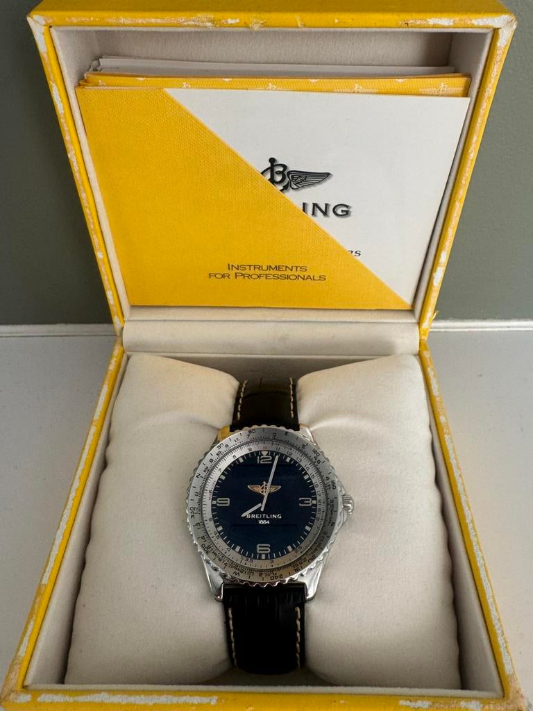 Breitling Chronospace, Handtassen en Accessoires, Horloges | Heren, Ophalen, Breitling, Polshorloge, Zilver