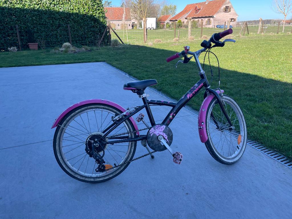 HYBRIDEFIETS BTWIN ORIGINAL 20 INCH 500 ROZE, Fietsen en Brommers, Ophalen, Gebruikt, Versnellingen, Btwin