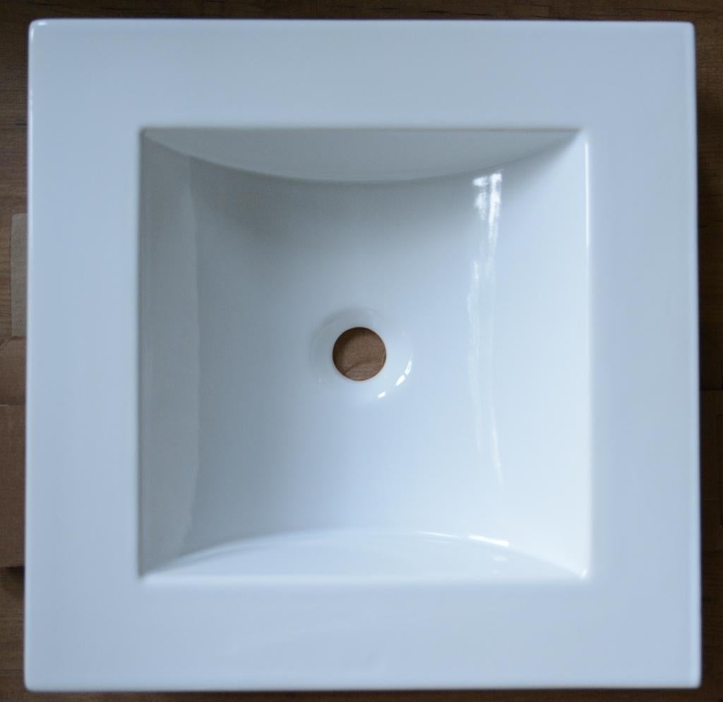 NEUF - Lavabo AQ2 de VITRA - carré en céramique blanc 50x50, Bricolage & Construction, Enlèvement, Neuf, Lavabo