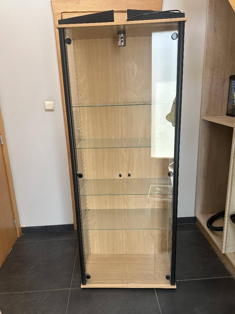 Vitrinekast met verlichting, Ophalen, 50 tot 100 cm, Zo goed als nieuw, Modern