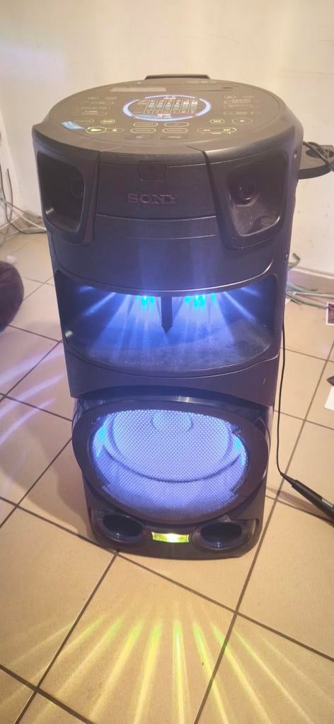 SONY – Enceinte Party Puissante avec Jeux de Lumière & Karao, Enlèvement