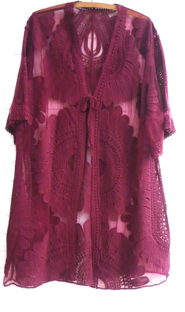 Lange bordeaux vest - maat XXL - NIEUW !, Ophalen of Verzenden, Nieuw, Overige kleuren, Trui of Vest