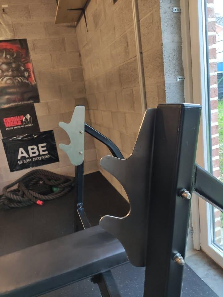 Banc pro - fat pad + Barre olympique + 120 kg + rowing bar, Sports & Fitness, Équipement de fitness, Enlèvement, Neuf, Pectoraux