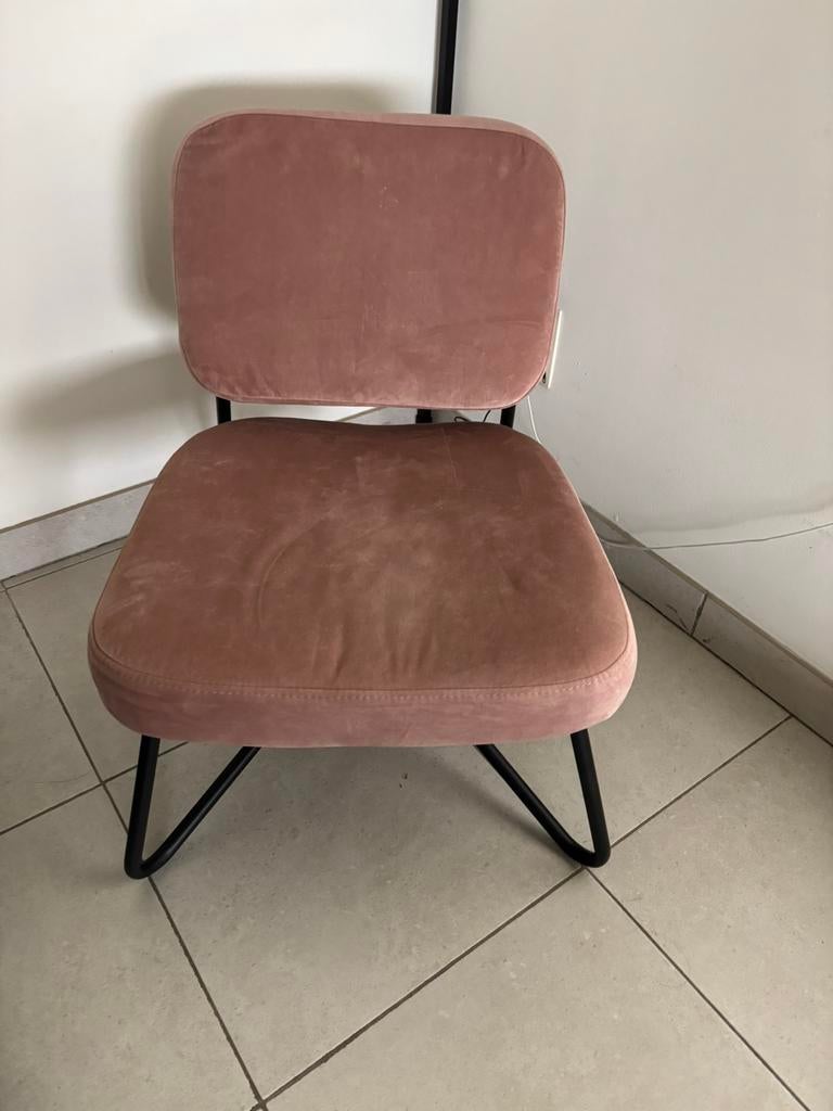 Oud roze fauteuil, Huis en Inrichting, Stoelen, Ophalen, Zo goed als nieuw
