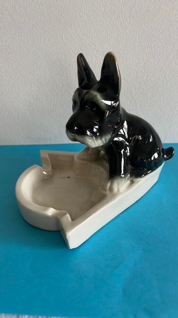 Vintage trinket dish, Fox terriër, Ophalen, Zo goed als nieuw