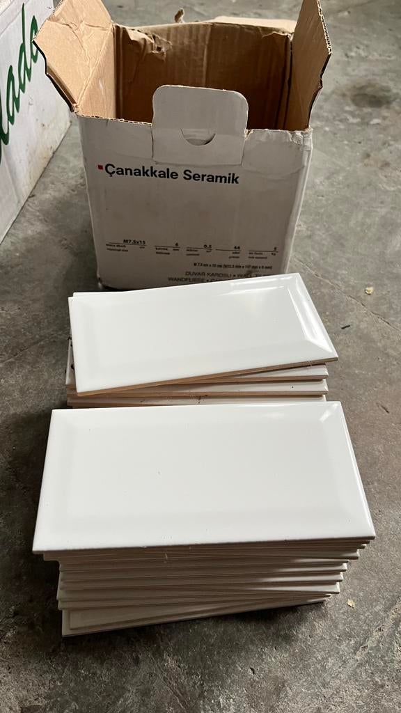 Carrelages metro blancs (15x5cm), Moins de 20 cm, Céramique, Enlèvement, Moins de 20 cm