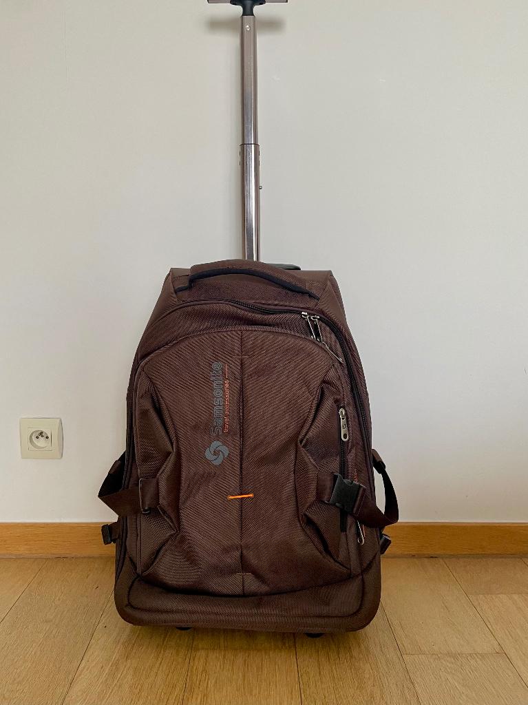 Valise trolley/sac à dos, Bijoux, Sacs & Beauté, 35 à 55 cm, Comme neuf, Brun, Enlèvement