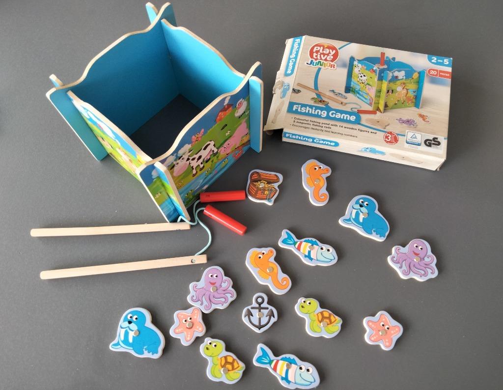 Speel vijf Junior Fishing Game 2 tot 5 jaar, Kinderen en Baby's, Speelgoed | Houten speelgoed, Zo goed als nieuw, Overige typen