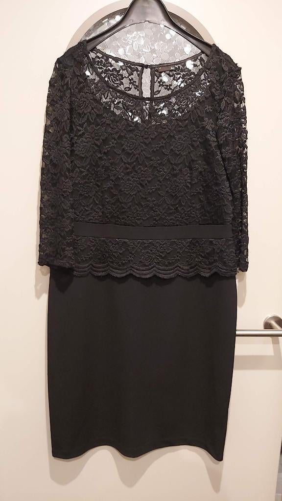 2 x jurk JBC, tijgerprint of zwart met kant, mt 44, Kleding | Dames, Zwart, Maat 42/44 (L), Ophalen of Verzenden, Zo goed als nieuw