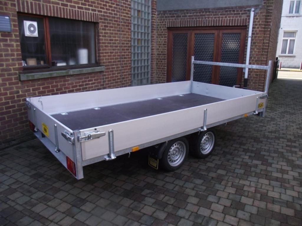 Nieuwe geremde plateau aanhangwagens 3,2 x 2m, 9300 Aalst, Auto diversen, Overige Auto diversen, Ophalen