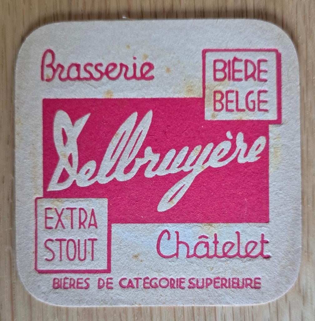 Delbruyère Châtelet sous-bock bierviltje bierdeckel coaster, Collections, Marques de bière, Envoi, Utilisé, Sous-bock
