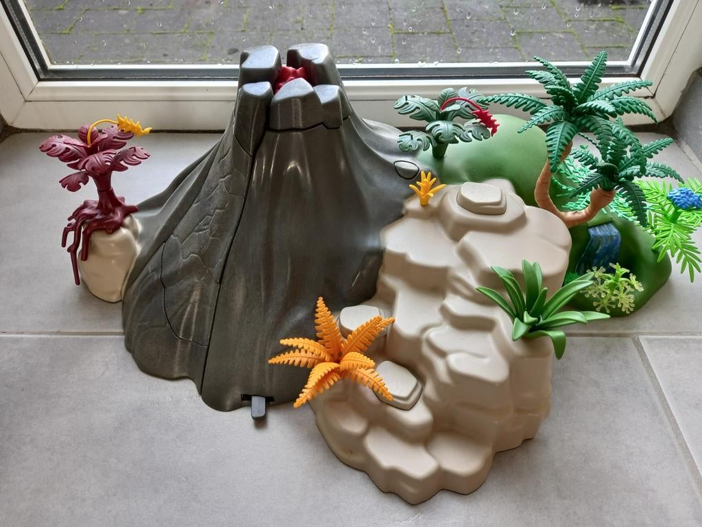 Playmobil 5230 vulkaan met T-rex en Saichania dinosaurus, Kinderen en Baby's, Speelgoed | Playmobil, Ophalen of Verzenden