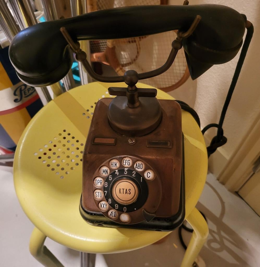 Antieke koperen telefoon, Antiek en Kunst, Antiek | Kantoor en Zakelijk, Ophalen of Verzenden