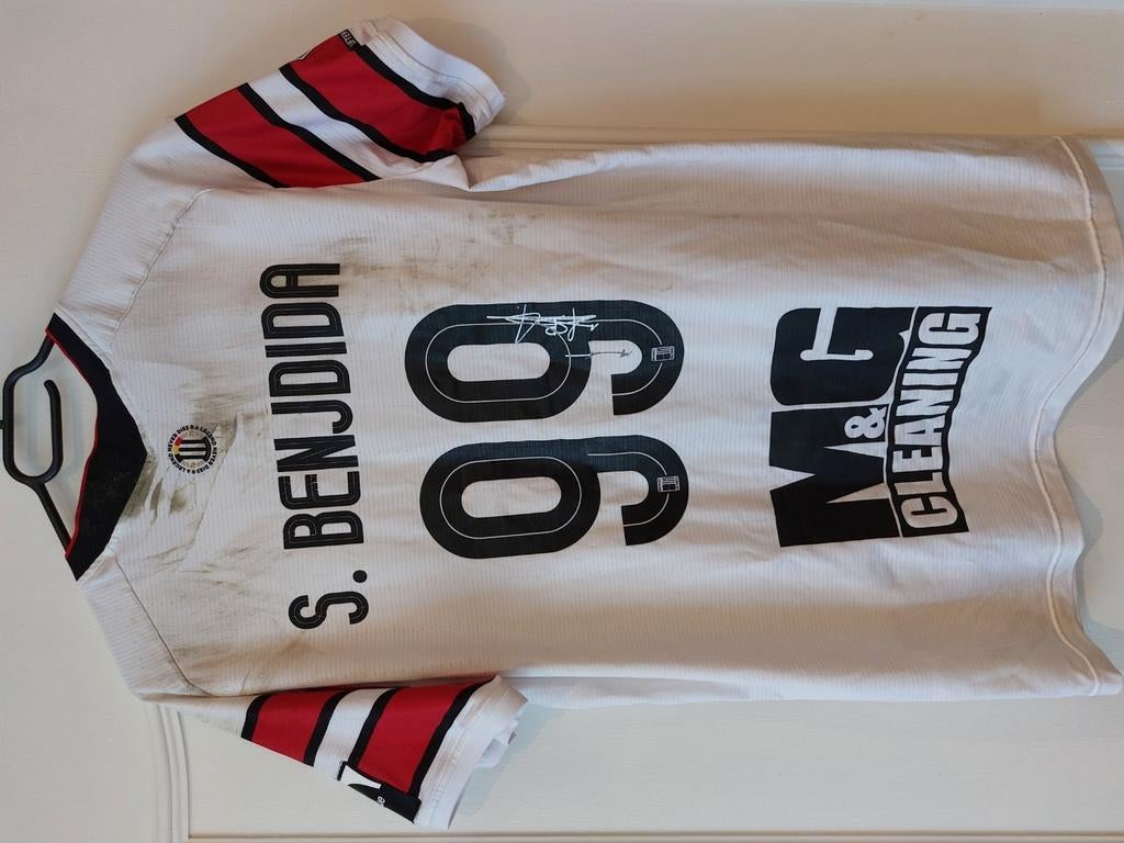 Matchworn + signé + certificat Benjdida RWDM, Sports & Fitness, Football, Enlèvement ou Envoi