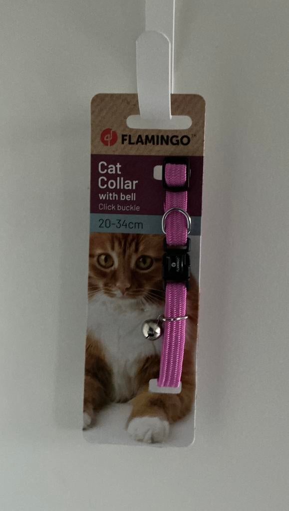 Kattenhalsband lila 20-34cm, Dieren en Toebehoren, Kattenhalsbanden en Penningen, Ophalen of Verzenden, Nieuw