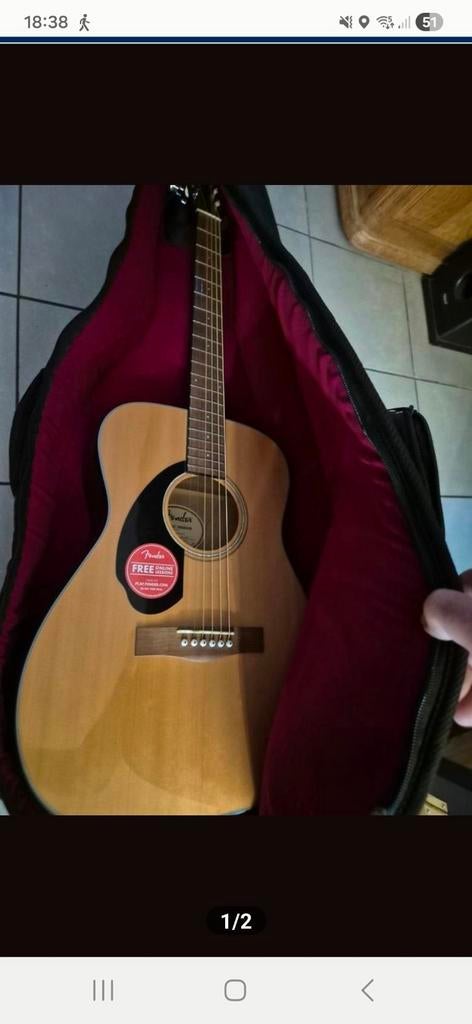 Fender gitaar linkshandige, Muziek en Instrumenten, Snaarinstrumenten | Gitaren | Akoestisch, Ophalen