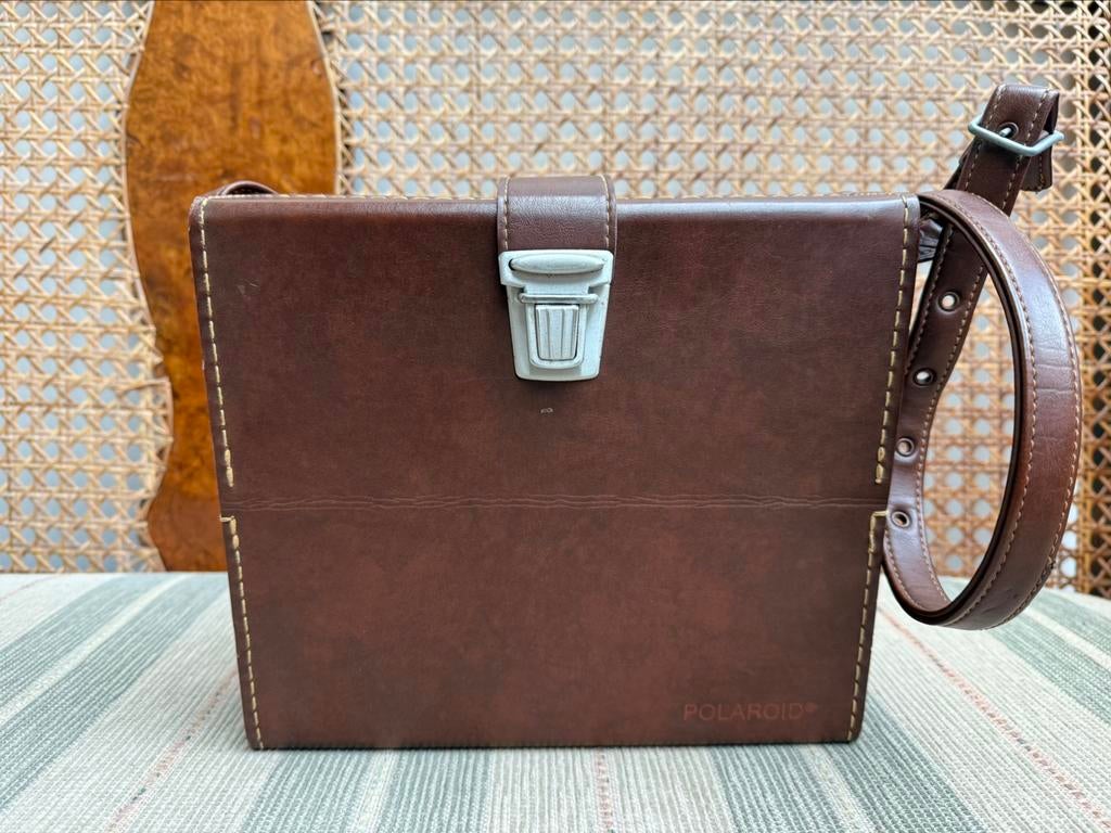 Prachtige Unieke Polaroid SX-70 Leren Schoudertas Tas SX 70, Ophalen of Verzenden, Zo goed als nieuw