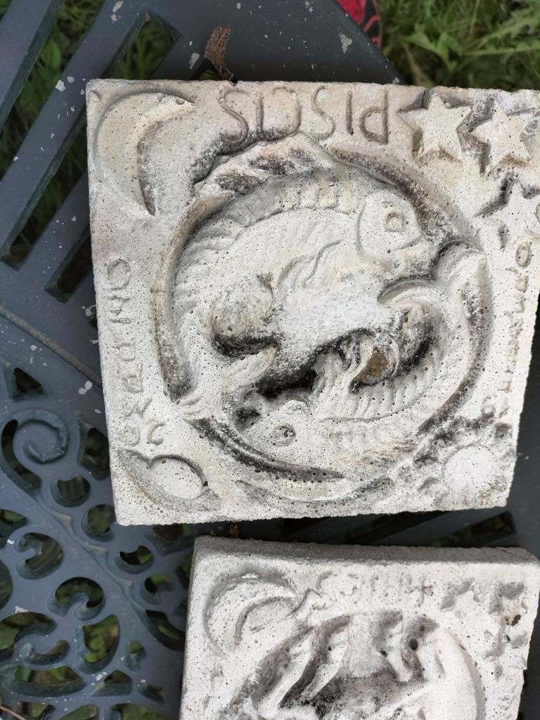 Sterrenbeeld Ram vissen tuinbeeld wanddecoratie, Tuin en Terras, Tuinbeelden, Zo goed als nieuw, Ophalen