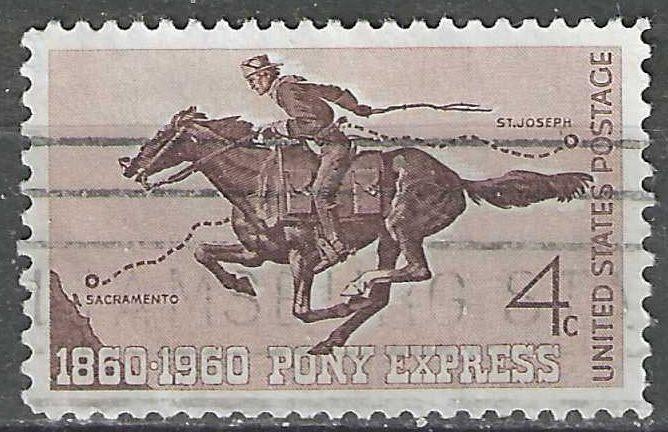 USA 1960 - Yvert 689 - 100 Jaar Pony Express (ST), Verzenden, Gestempeld