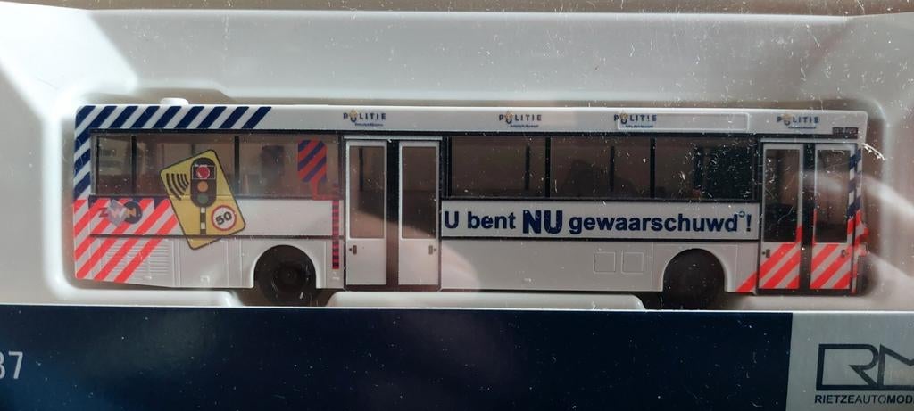 H0LK 1220 MERCEDES-BENZ O405 NEDERLANDSE POLITIE BUS 1/87, Ophalen of Verzenden, Nieuw, Rietze