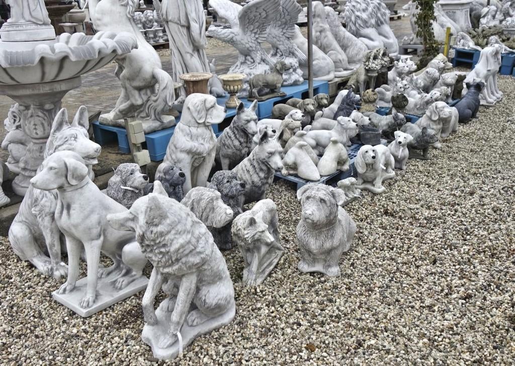 Honden tuinbeelden tuinbeeld hond wolf, Ophalen, Nieuw, Dierenbeeld