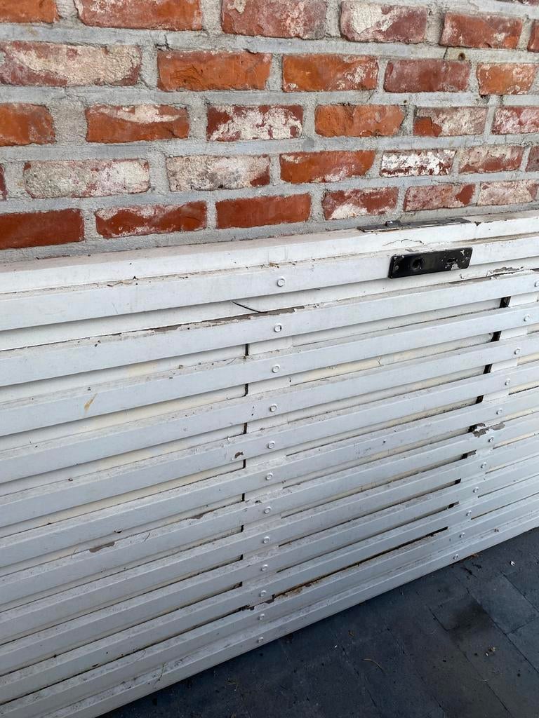 Degelijke, zware massieve bankarai houten poort., Ophalen, Gebruikt