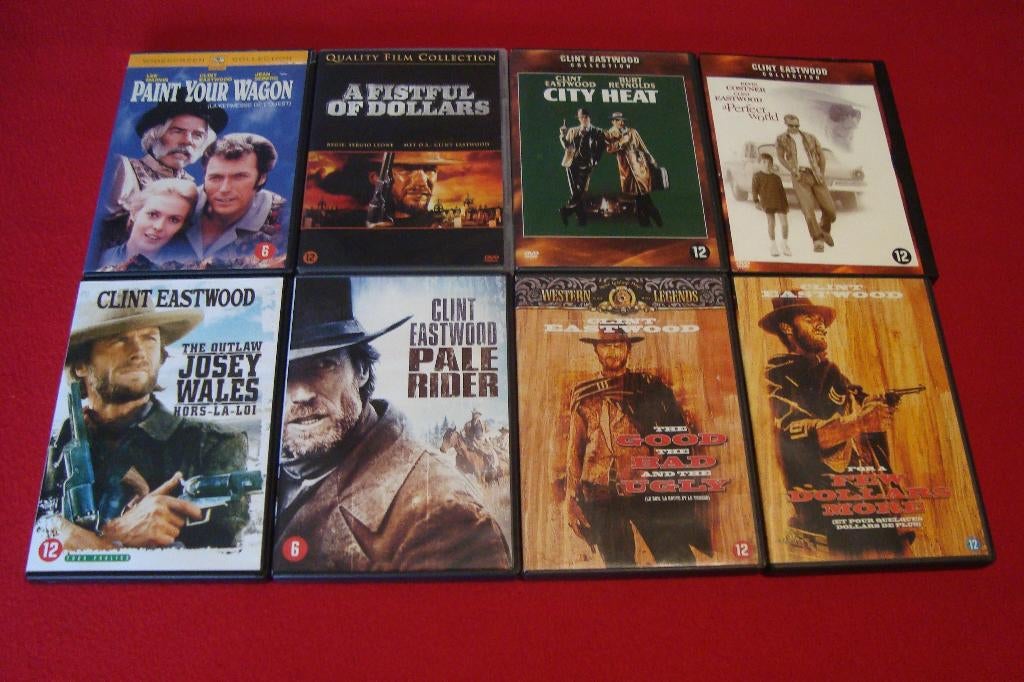 19 dvd's met clint eastwood, Ophalen of Verzenden, Actie