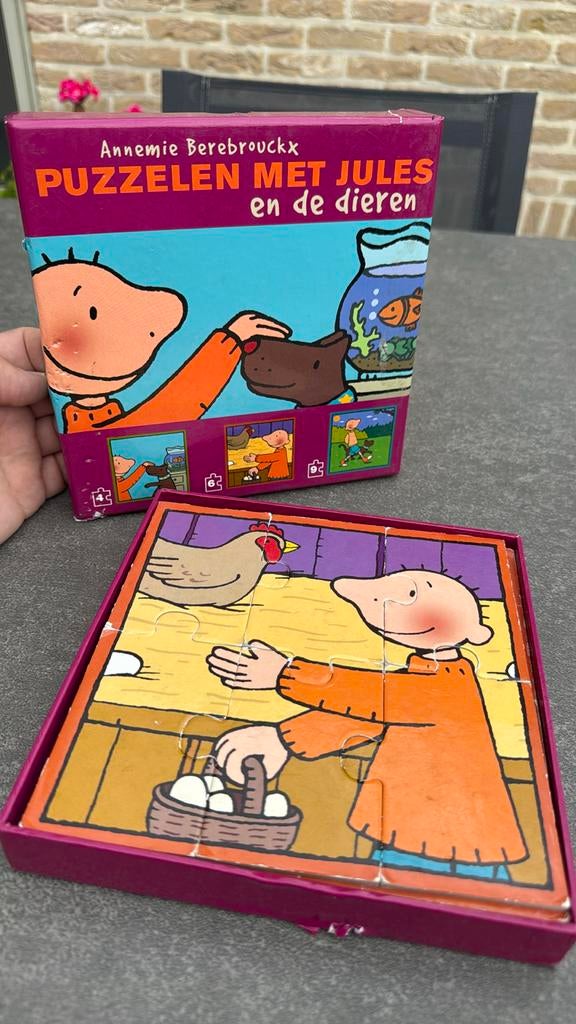 Puzzelen met Jules - 3 puzzels in 1, Kinderen en Baby's, Ophalen, Gebruikt