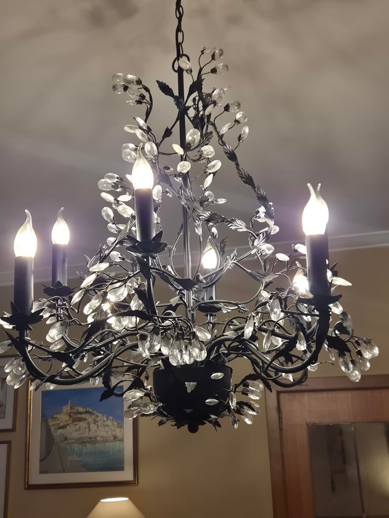kroonluster, Huis en Inrichting, Lampen | Kroonluchters, Ophalen, Glas