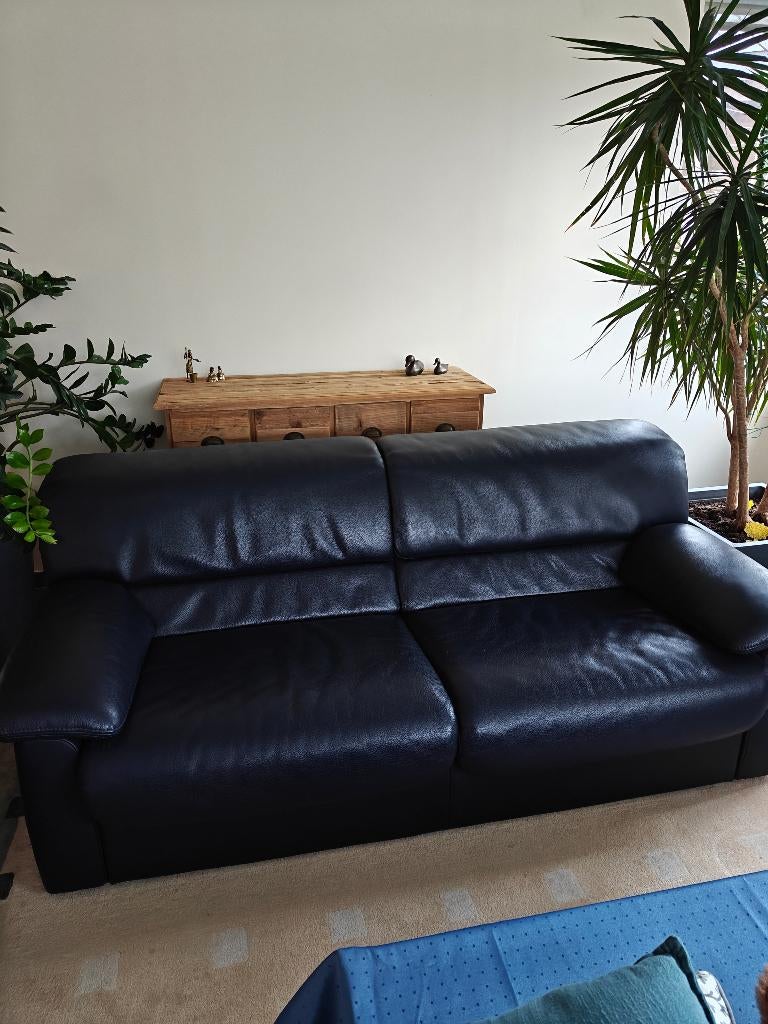 Jori sièges en cuir bleu foncé model Linea JR, Design, Comme neuf, Enlèvement, Cuir