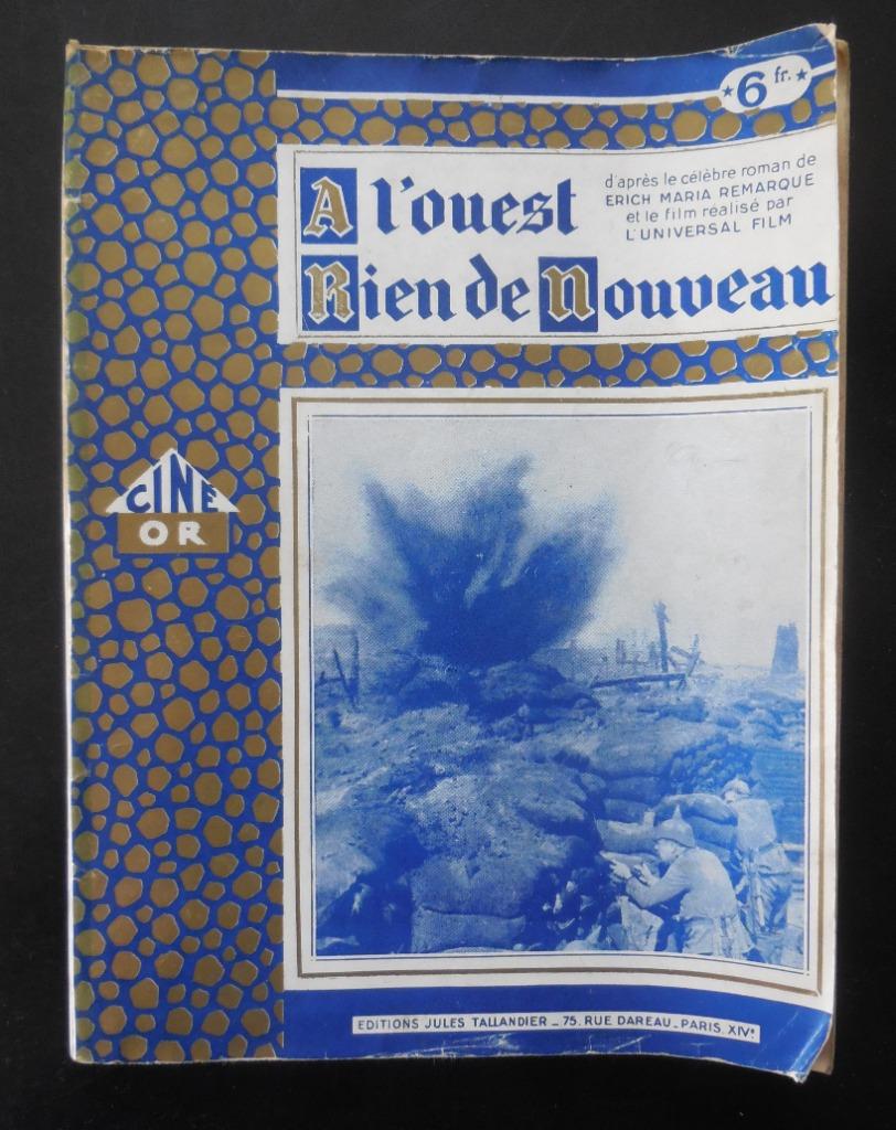 À l'ouest Rien de Nouveau - 1931 (?), Enlèvement ou Envoi, Utilisé