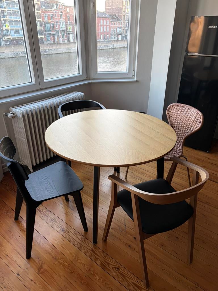 Table à manger +4 chaises, Maison & Meubles, Enlèvement, Comme neuf