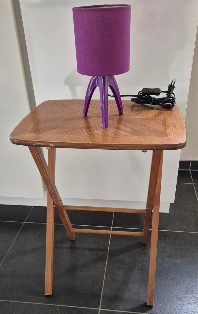 Table pliante rétro/vintage en bois des années 60/70, Collections, Rétro, Enlèvement