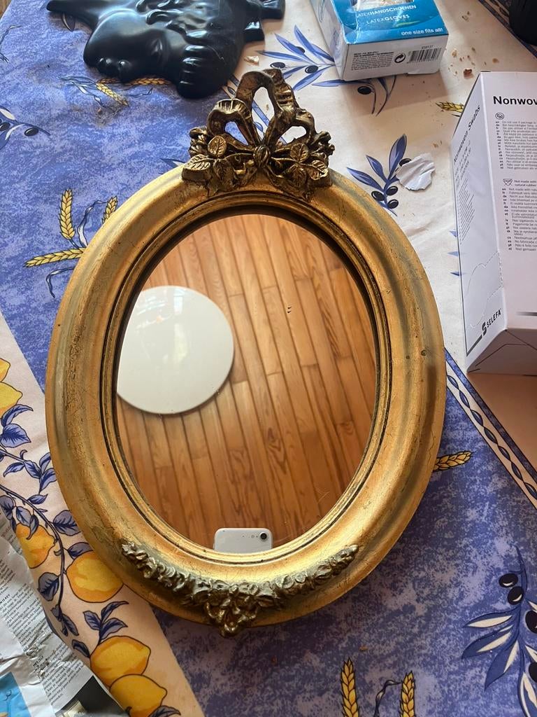 Antieke / vintage ovalen spiegel, Ophalen