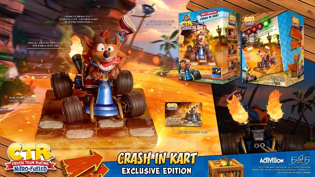 Crash Team Racing Nitro-Fueled Crash in Kart EX + Winner F4F, Ophalen, Nieuw