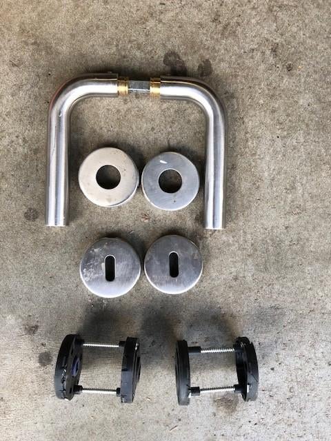 Design deurklinken, roestvrij staal, Ophalen of Verzenden, Gebruikt, Inox