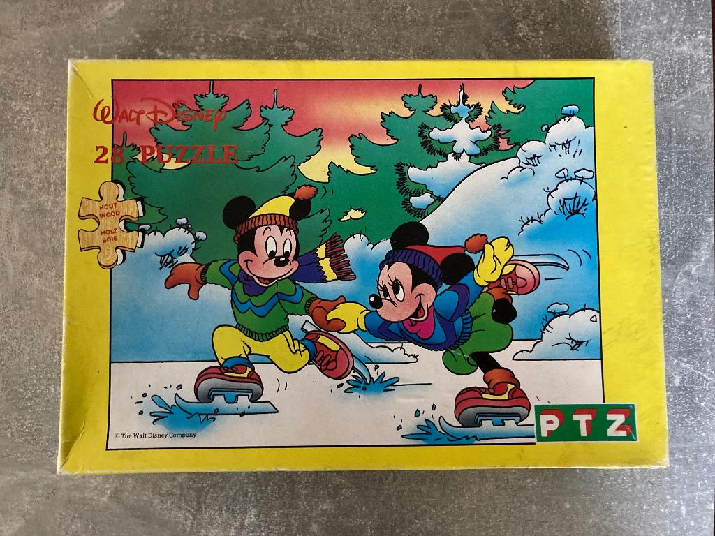 Puzzel Mickey en Minnie Mouse, 2 tot 4 jaar, 10 tot 50 stukjes, Ophalen of Verzenden, Zo goed als nieuw