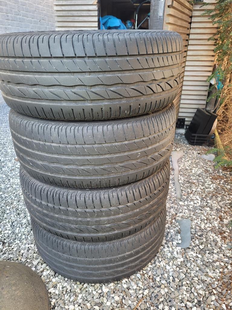 4 stalen velgen met banden, Auto-onderdelen, Banden en Velgen, Ophalen, Gebruikt, Personenwagen, Banden en Velgen