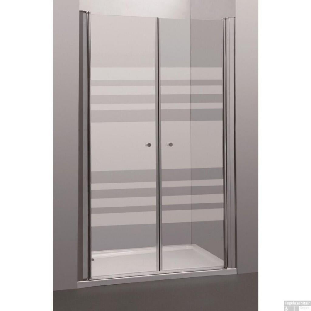 Porte de douche double battante Allibert Priva, Bricolage & Construction, Sanitaire, Neuf, Douche, Chrome, Verre, Enlèvement