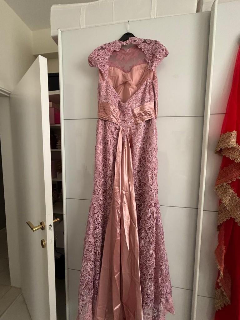 Robe de soirée vieux rose Taille 40-42, Robe de gala, Taille 38/40 (M), Rose, Comme neuf