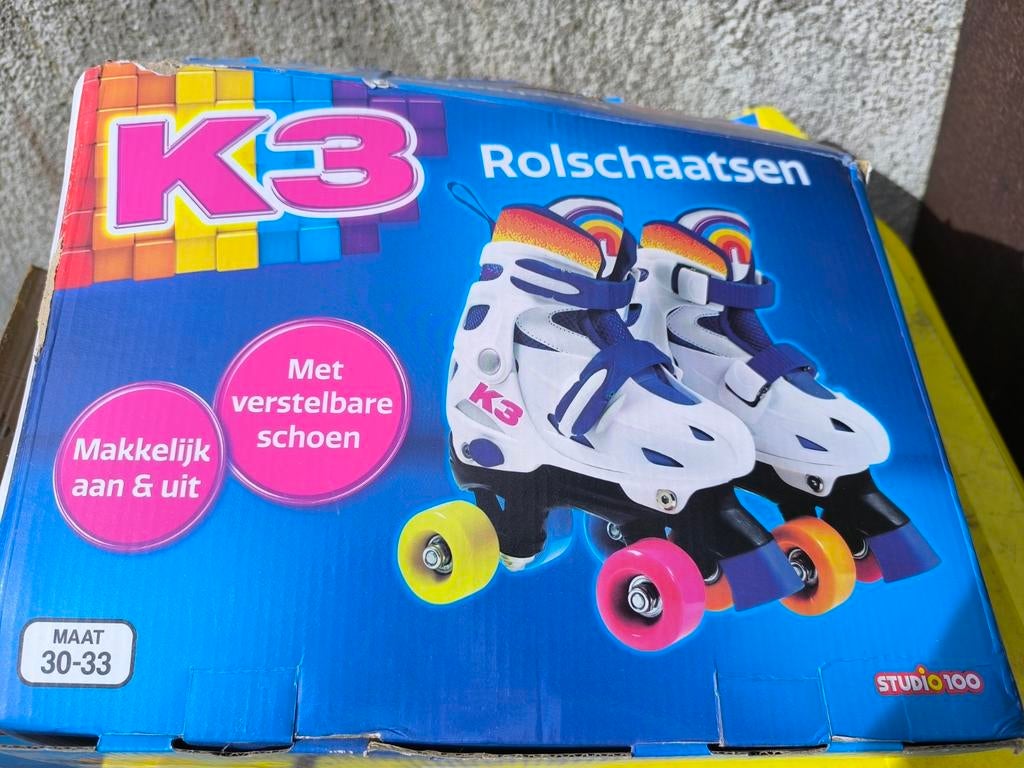 Rolschaatsen K3 maat 30-33, Ophalen, Verstelbaar, Zo goed als nieuw, Kinderen