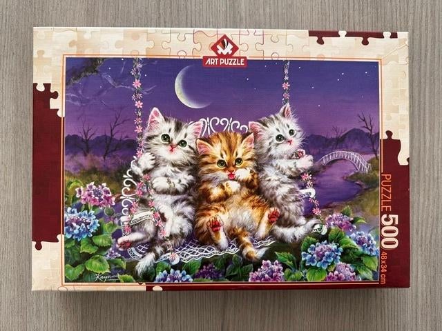Puzzle 500 pièces pour chatons (nr1905a), Hobby & Loisirs créatifs, Enlèvement ou Envoi, 500 à 1500 pièces, Comme neuf, Puzzle
