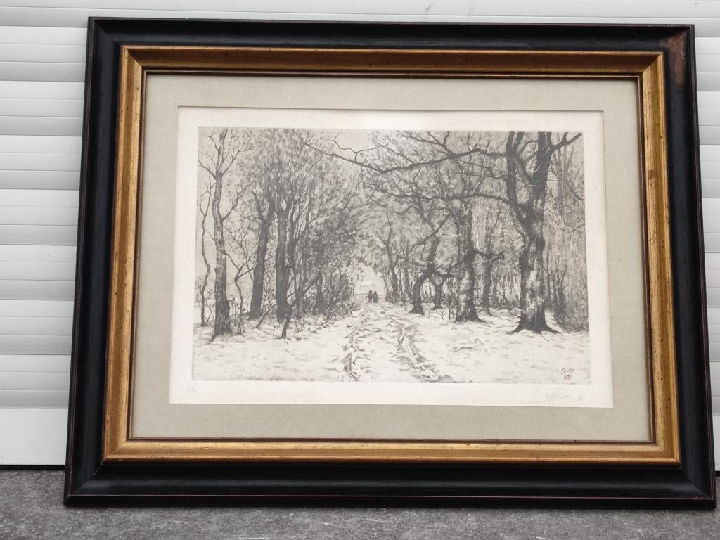 eau forte signe bles 82, Antiquités & Art, Enlèvement ou Envoi