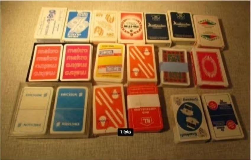 Partij van 19 volledige Speelkaarten sets, Verzamelen, Speelkaarten, Jokers en Kwartetten, Ophalen of Verzenden, Zo goed als nieuw