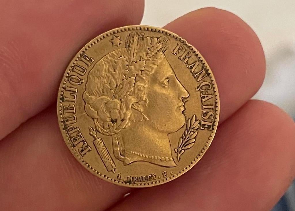 GOUDEN 20 FRANCS CERES, 1851, Postzegels en Munten, Postzegels | Europa | Frankrijk, Verzenden